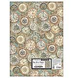 Stamperia Art Stories 50x70cm Big Rice Paper Clocks Pattern by Antonis Tzanidakis