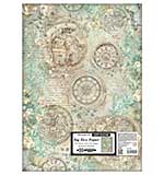 Stamperia Art Stories 50x70cm Big Rice Paper Clocks and Roses by Antonis Tzanidakis