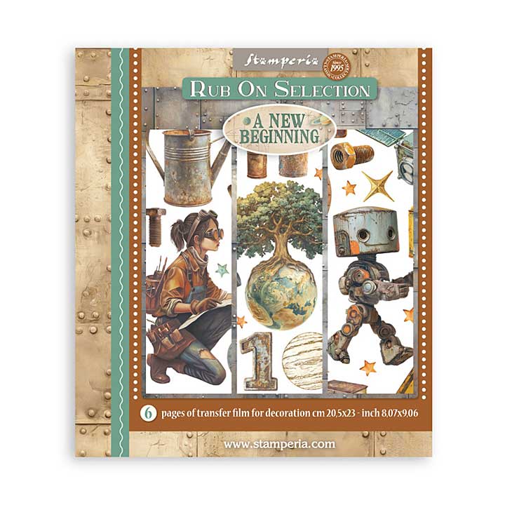 Stamperia A New Beginning Rub-On 20,5x23cm Assortment (6pcs)