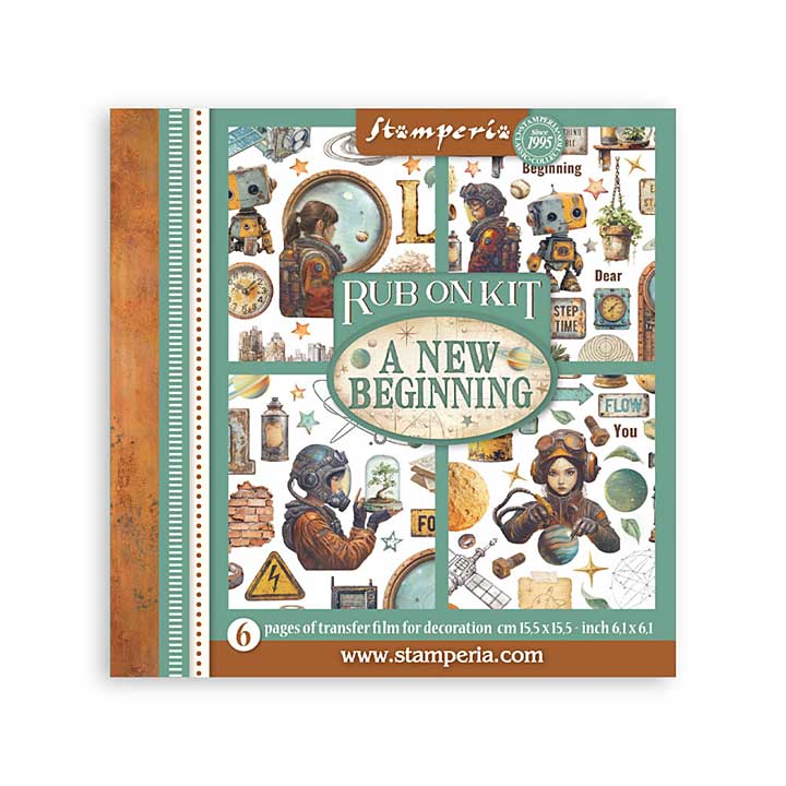 Stamperia A New Beginning Rub-On 15,5x15,5cm Assortment (6pcs)