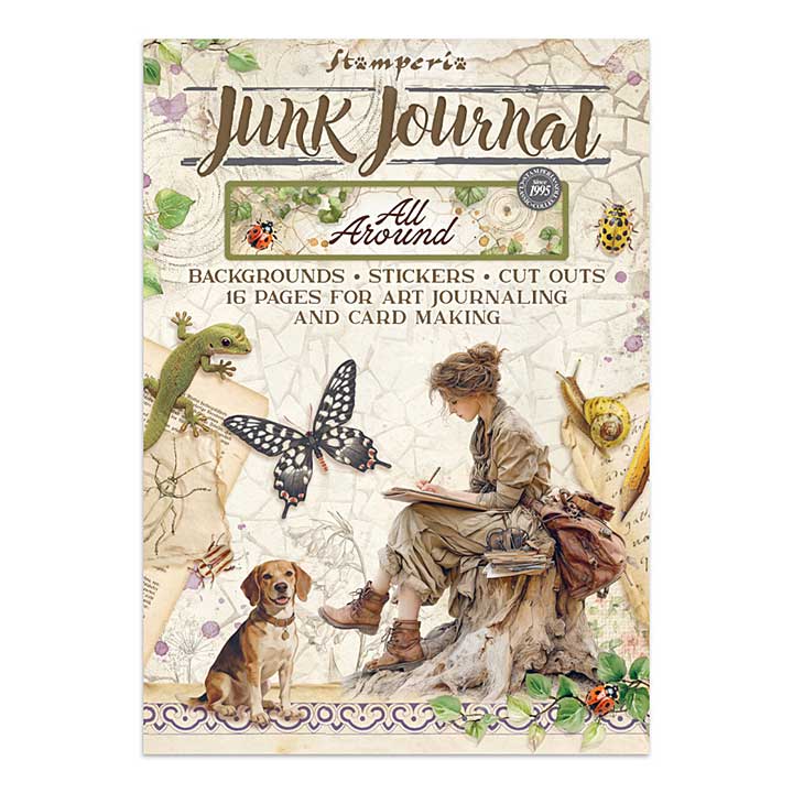 PRE: Stamperia All Around Junk Journal Stickers, Backgrounds, Cut-Outs