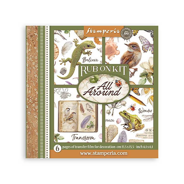 PRE: Stamperia All Around Rub-On 15,5x15,5cm Assortment (6pcs)