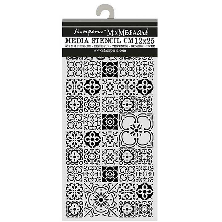 PRE: Stamperia All Around Thick Stencils 12x25cm Tile