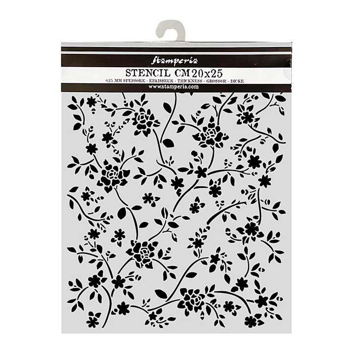 PRE: Stamperia All Around Thick Stencils 20x25cm Ramage