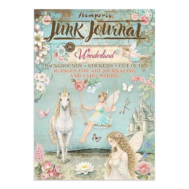 PRE: Stamperia Wonderland Junk Journal Stickers, Backgrounds, Cut-Outs