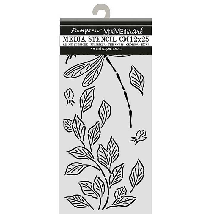 PRE: Stamperia Wonderland Thick Stencils 12x25cm Dragonfly