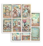 Stamperia Furry Friends 2 12x12 Inch Paper Sheet 6 Cards (10pcs) by Antonis Tzanidakis
