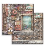 Stamperia Furry Friends 2 12x12 Inch Paper Sheet Street Art Dog and Cat (10pcs) by Antonis Tzanidakis
