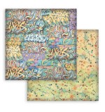 Stamperia Furry Friends 2 12x12 Inch Paper Sheet Graffiti Lettering (10pcs) by Antonis Tzanidakis
