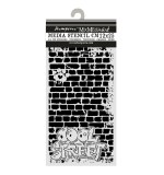 Stamperia Furry Friends 2 Thick Stencils 12x25cm Cool Street Bricks by Antonis Tzanidakis