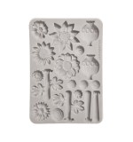 Stamperia Furry Friends 2 A5 Silicon Mould Flowers by Antonis Tzanidakis