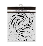 Stamperia Cosmos Thick Stencils 20x25cm Swirling Nebula by Cristina Radovan