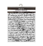 Stamperia Cosmos Thick Stencils 20x25cm Handwriting by Cristina Radovan