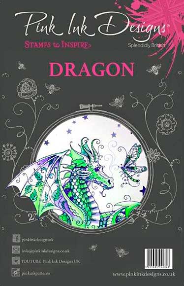 SO: Pink Ink Designs - Dragon - A5 Clear Stamp Set