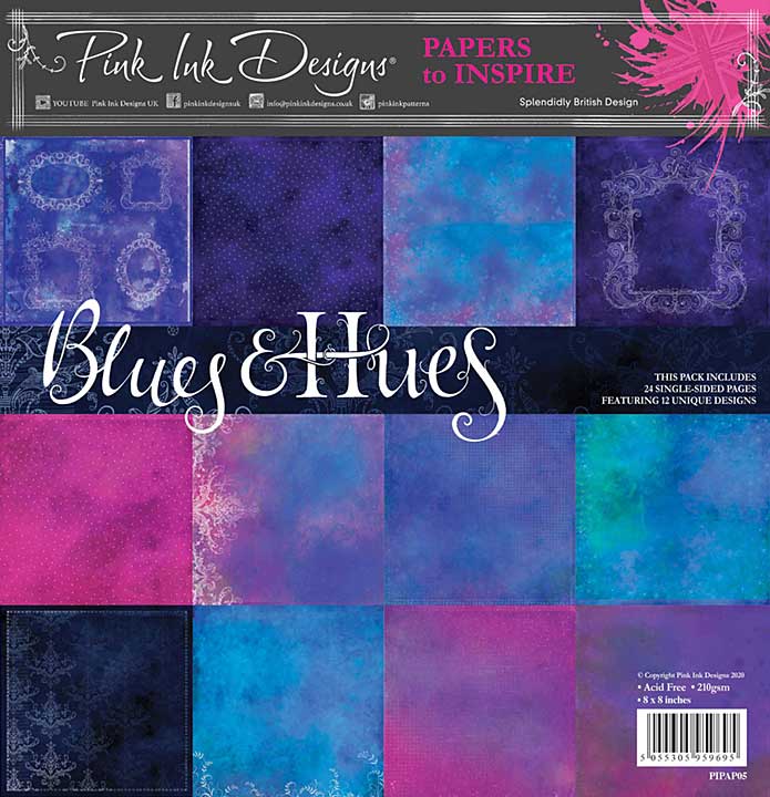 SO: Pink Ink Designs Blues and Hues  8 in x 8 in Paper Pad