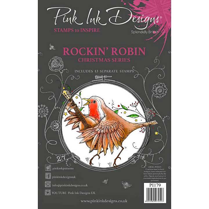 Pink Ink Designs Rockin Robin Clear Stamp Set (6x8)