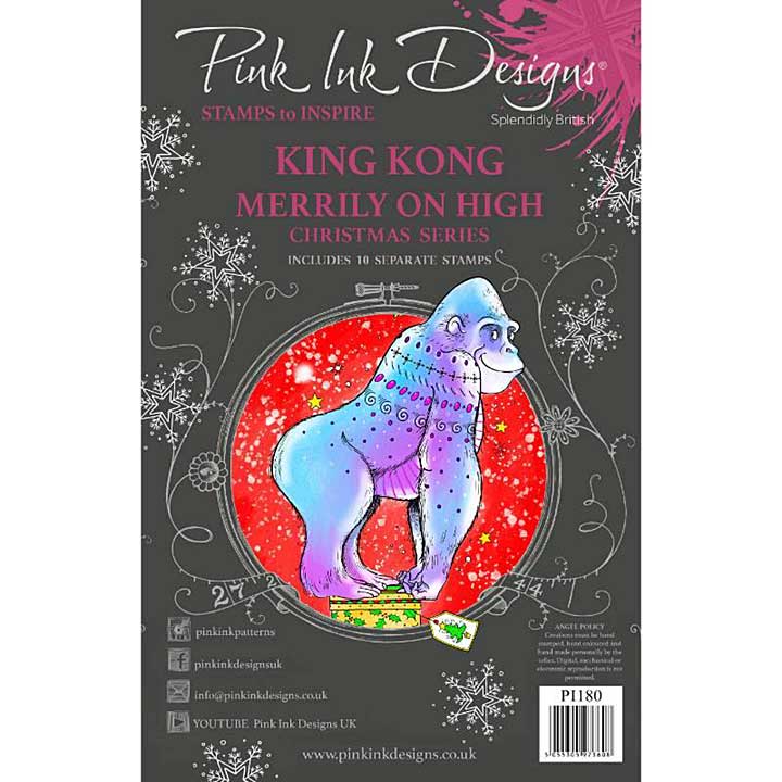 Pink Ink Designs King Kong Merrily On High Clear Stamp Set (6x8)