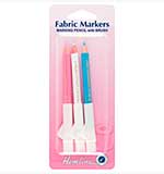 Hemline Dressmakers Fabric Marking Pencils with Brush (3 Colours)