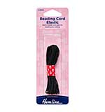 Hemline Elastic Beading Cord - Black(4.5m x 1.3mm) Hemline Elastic Beading Cord - Black(4.5m x 1.3mm)