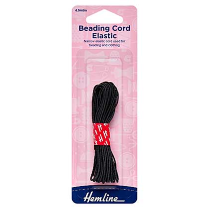 SO: Hemline Elastic Beading Cord - Black(4.5m x 1.3mm)