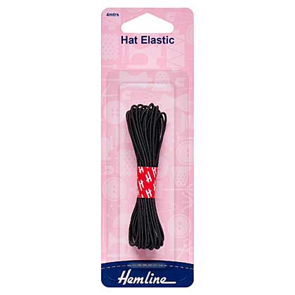 SO: Hemline Hat Elastic - Black (4m x 1.3mm)