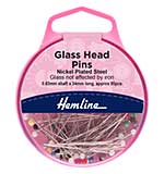 Hemline Pins Glass Head 34mm (Nickel 95 Pieces) Hemline Pins Glass Head 34mm (Nickel 95 Pieces)