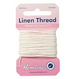 Hemline 100% Linen Thread - White