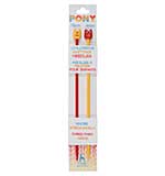 SO: Pony Childrens Coloured Knitting Pins (Plastic Single Ended, 18cm x 4.00mm)