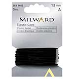 SO: Milward Elastic Cord - Black (3m x 1.5mm)