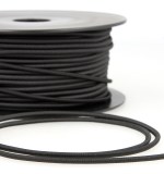Elastic: Round: Rayon: 50m x 3mm: Black