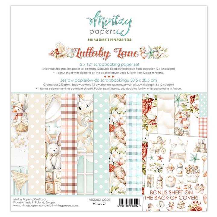 SO: Mintay Lullaby Lane 12x12 Inch Scrapbooking Paper Set