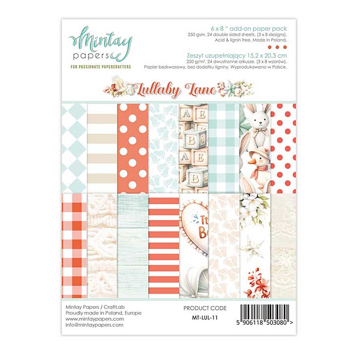 SO: Mintay Lullaby Lane 6x8 Inch Add-On Paper Pack