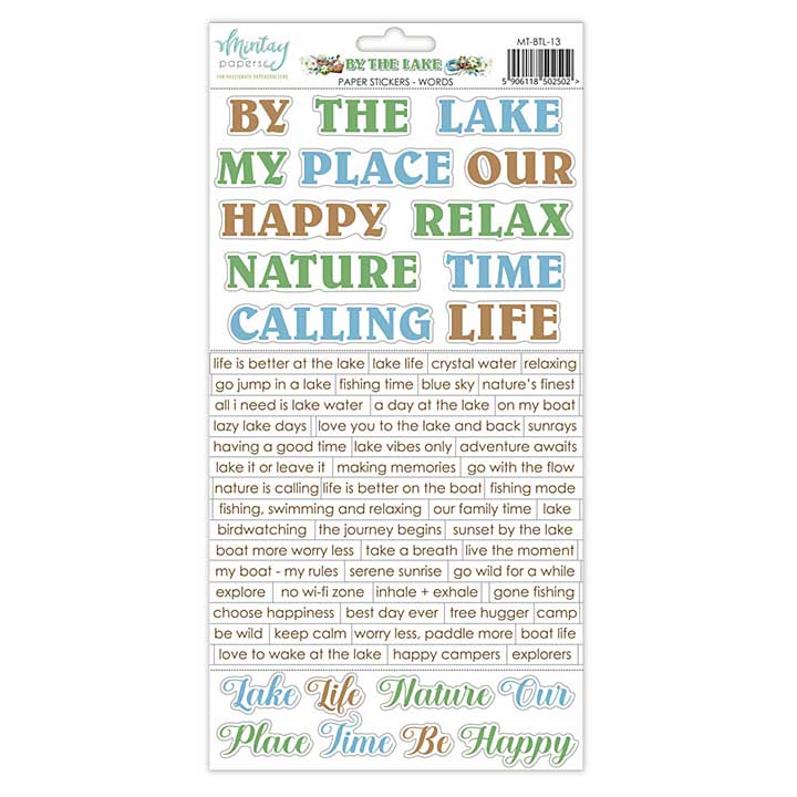 Mintay By The Lake 6x12 Inch Paper Stickers Words