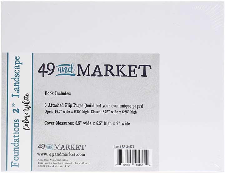 49 And Market Foundations 2 Landscape Album - White (6.5 x 8.5)