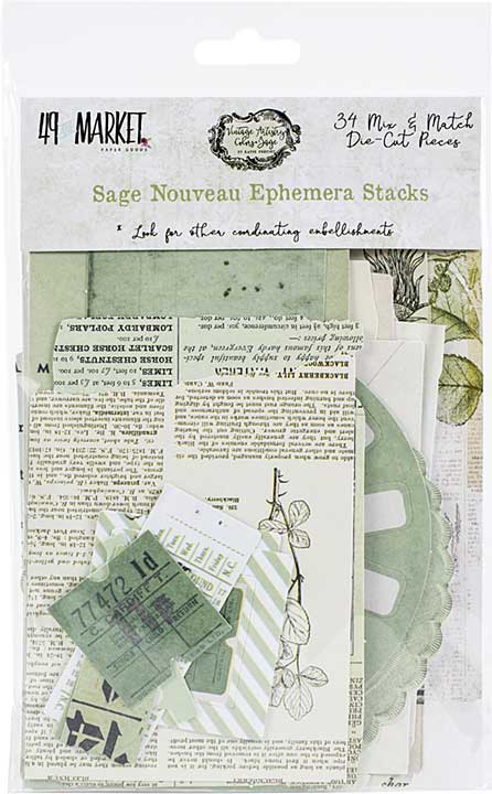 SO: 49 And Market Vintage Artistry Sage Nouveau Collage Stack