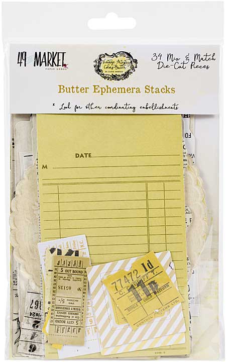 SO: Vintage Artistry Butter Ephemera Stack
