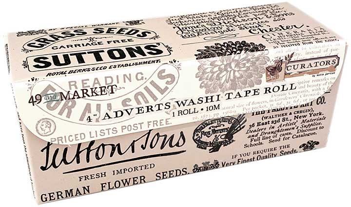 49 And Market Curators 4 Washi Tape Roll - Adverts
