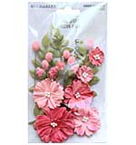 49 And Market Royal Spray Paper Flowers 15pk - Passion Pink