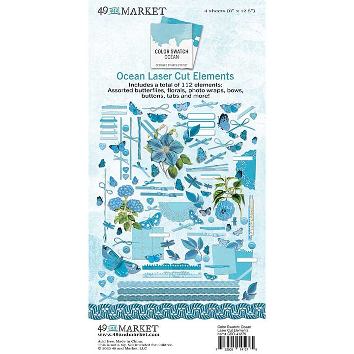 49 And Market Color Swatch Ocean Laser Cut Outs - Elements