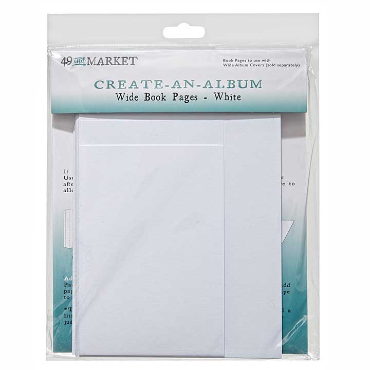 49 And Market Create-An-Album Wide Book Pages - White