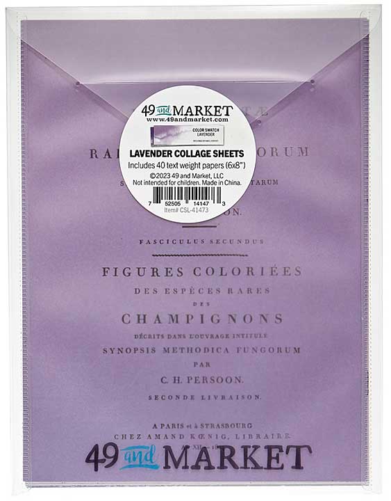 49 And Market Collage Sheets 6X8 40pk - Color Swatch Lavender