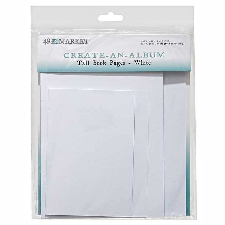 49 And Market Create-An-Album Tall Book Pages - White