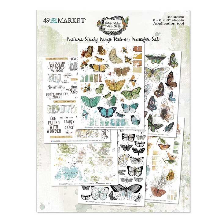 SO: 49 And Market Nature Study Rub-Ons 6X8 6Sheets - Wings