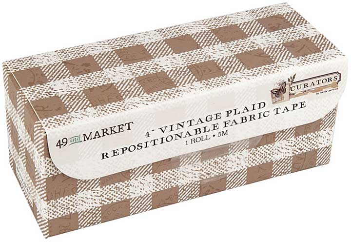 49 And Market Curators 4 Fabric Tape Roll - Vintage Plaid