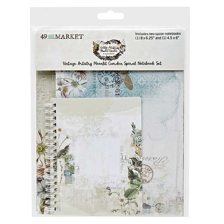 49 And Market Spiral Notebook Set - Vintage Artistry Moonlit Garden