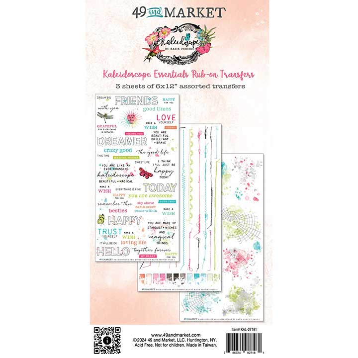 SO: 49 And Market Rub-On Transfer Set - Essentials, Kaleidoscope