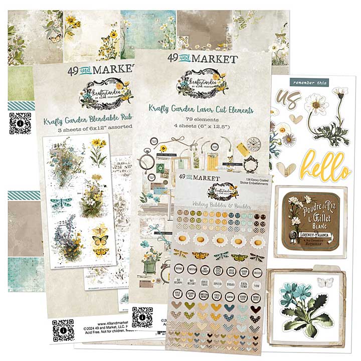 49 And Market Collection Bundle With Custom Chipboard - Krafty Garden