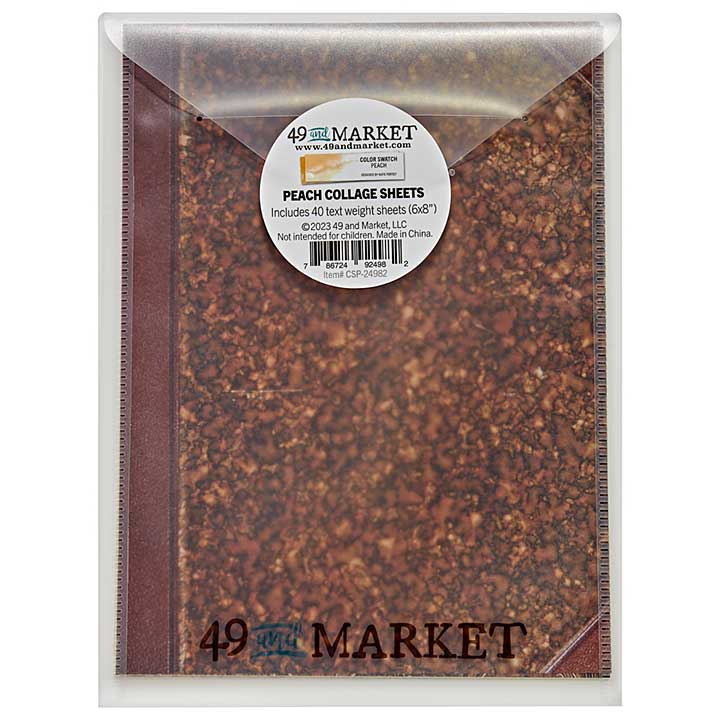 SO: 49 And Market Collage Sheets 6x8 40pk - Color Swatch Peach