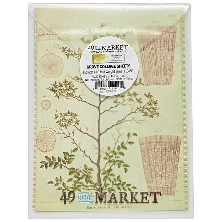 SO: 49 And Market Collage Sheets 6x8 40pk - Color Swatch Grove