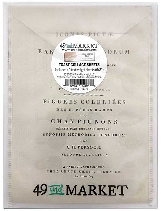 SO: 49 And Market Collage Sheets 6X8 40pk - Color Swatch Toast